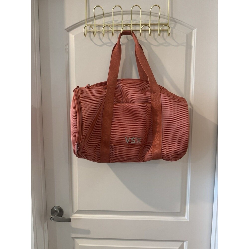 VSX Victoria’s Secret Mesh Duffle Bag - Sports Gym Travel Tote Rust Orange NWT